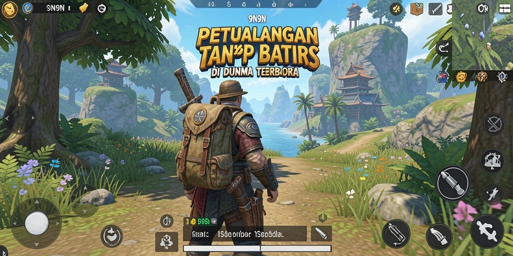 Screenshot gameplay Open World 9N9N yang menakjubkan.