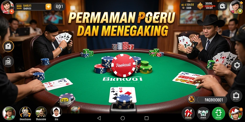 Tampilan menarik dari gameplay poker di BARU01 dengan interaksi sosial.