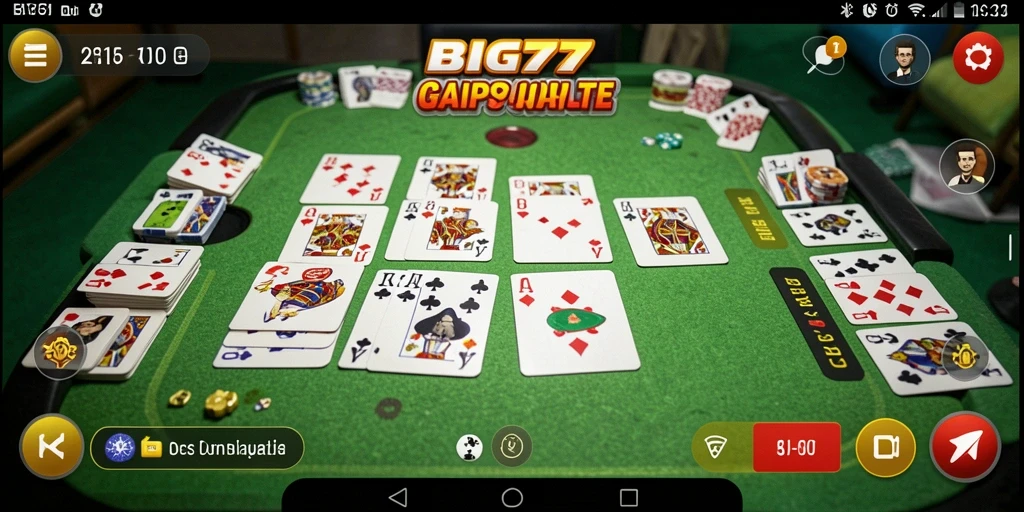 Screenshot utama BIG77 menunjukkan pemain menikmati permainan Gaple.