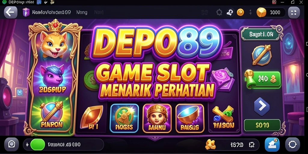 Tampilan gameplay menarik dari DEPO89 dengan berbagai simbol Slot.