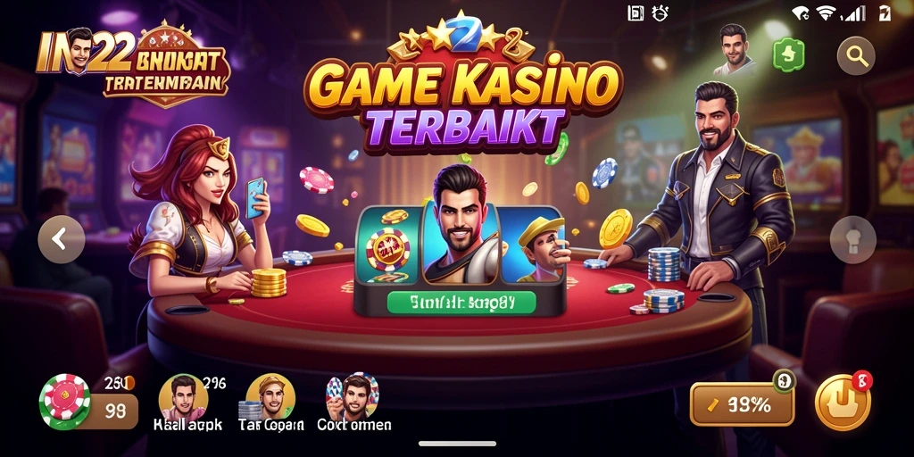 Tampilan dinamis dari permainan Kasino di IN22 yang penuh aksi.