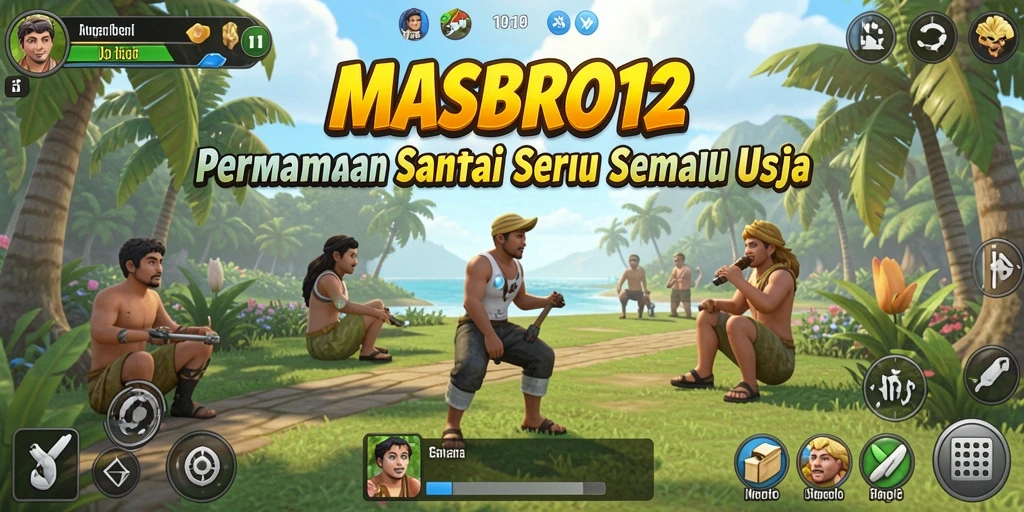 Tampilan gameplay MASBRO12 yang menarik dan penuh warna.