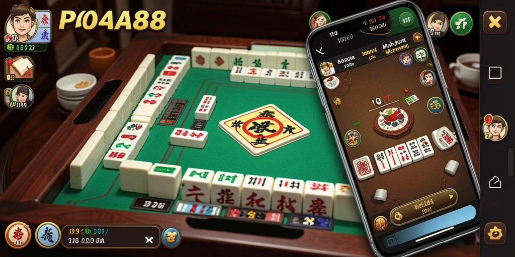 Screenshot gameplay POA88 menunjukkan aksi seru permainan Mahjong.