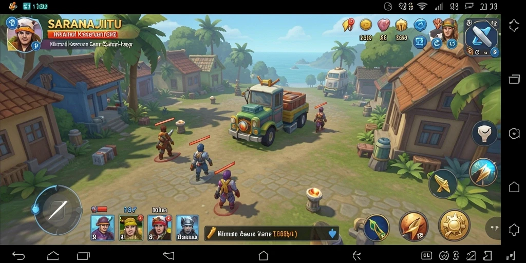 Tampilan gameplay seru dan penuh warna dari SARANAJITU.