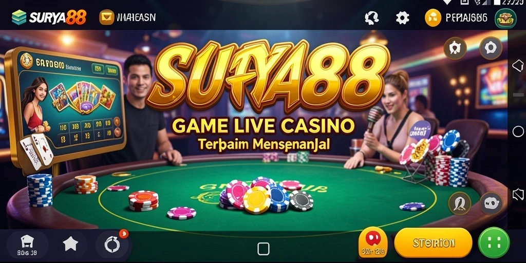 Tampilan gameplay menarik dari SURYA88 yang menawarkan pengalaman Live Casino menyenangkan.